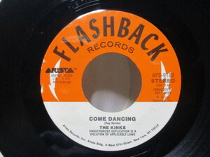 THE KINKS キンクス COME DANCING カム・ダンシング c/w DESTROYER デストロイヤー 米 EP FLASHBACK 再発 レイ・デイヴィス 