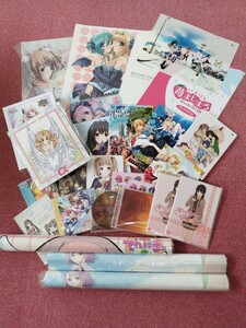 アニメ系いろいろ グッズ クリアファイル イラスト集 デスクマット CD ポスターなど計26点