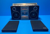 F681 ★SONY ソニー 3WAY SPEAKER SYSTEM TV SOUND/FM/AM STEREO CASSETTE-CORDER ラジカセ CFS-V8 ジャンク品_画像3