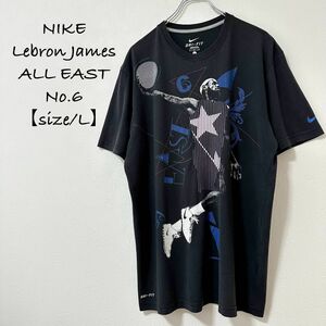 NIKE/ナイキ★Lebron James/…レブロンジェームズ★ALL EAST★レイカーズ★半袖Tシャツ★ブラック/黒青白★L