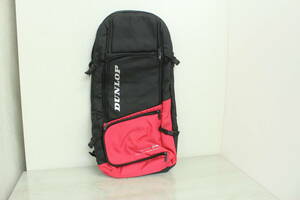 [ unused ] Dunlop DUNLOP tennis bag case DTC-2183 BLACK/RED bag pack racket 2 ps storage possible 1J591