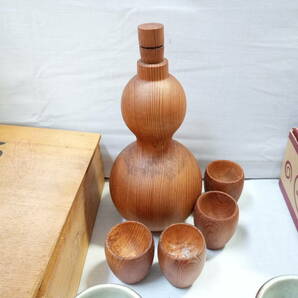 【うぶだし】有田焼 永泉 作 黄地笹文 酒器揃他 茶器 漆器など おまとめセット/九谷焼/茶道具/土鍋/湯呑/茶碗/茶びつ/盆/置物他/14-RDE29の画像3