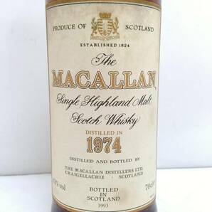 【コレクション放出品】The Macallan ザ マッカラン 18年 1974 スコッチウイスキー/43度/700ml/旧ボトル/ヴィンテージ/6-01YZ040601の画像5