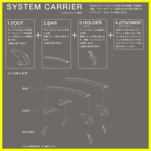 ★110cm_2本入★ ブラック エンドキャップ付 110cm スクエアバータイプ EB1 2本入 バー ベースキャリア ブラック_画像5