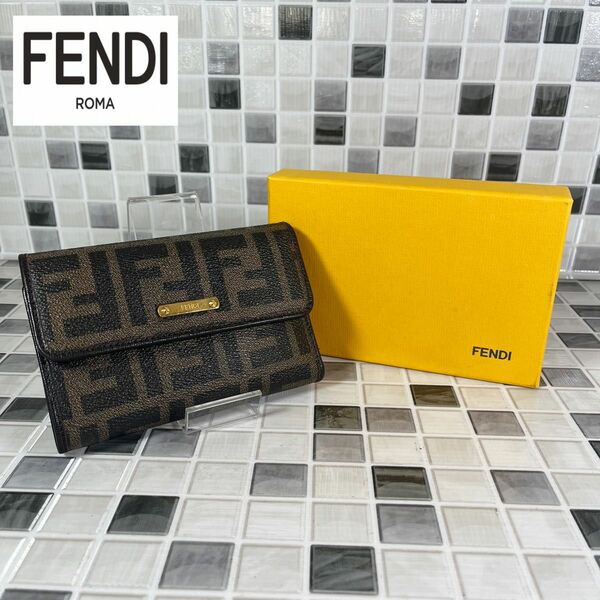 FENDI フェンディ 長財布 三つ折り財布 ズッカ 5