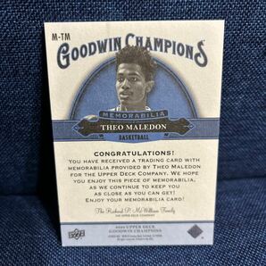 Theo Maledon RC PATCH 2020 upper deck goodwin champion NBA /65 枚限定の画像2