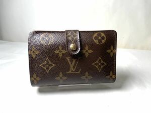 極美品 1円 LOUIS VUITTON ルイヴィトン モノグラム ポルトフォイユ ヴィエノワ 二つ折り財布 ブラウン系 M61674 がま口