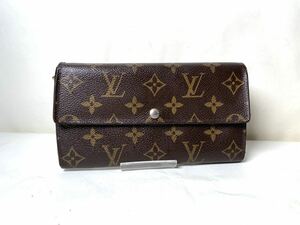 582　1 円 LOUIS VUITTON ルイヴィトン モノグラム 長財布 二つ折り 小銭 札入れ ポルトフォイユ サラ 財布 メンズ レディ