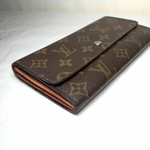 583 美品 1 円 LOUIS VUITTON ルイヴィトン モノグラム 長財布 二つ折り 小銭 札入れ ポルトフォイユ サラ 財布 メンズ レディの画像5