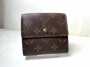 612 1円 LOUIS VUITTON ルイヴィトン モノグラム wホック 三つ折り ポルト カルト クレディ 小銭入れ ウォレット 財布