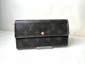 642 1 円 LOUIS VUITTON ルイヴィトン モノグラム 長財布 二つ折り 小銭 札入れ ポルトフォイユ サラ 財布 メンズ レディ