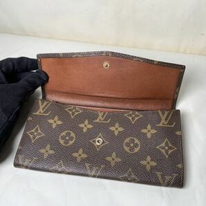 644 美品 1 円 LOUIS VUITTON ルイヴィトン モノグラム 長財布 二つ折り 小銭 札入れ ポルトフォイユ サラ 財布 メンズ ヴィンテージの画像7