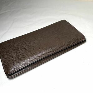 646 1円 ■美品■ LOUIS VUITTON ルイヴィトン M30501 タイガ ポルトフォイユ ブラザ 二つ折り 長財布 ウォレット メンズ ブラウン系の画像6