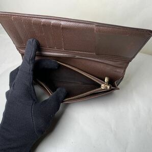 661 1円 ■美品■ LOUIS VUITTON ルイヴィトン N60017 ダミエ ポルトフォイユ ブラザ 二つ折り 長財布 ウォレット ブラウン系 の画像9