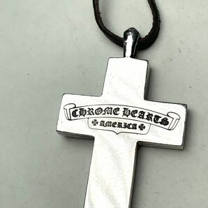 1円 美品 CHROME HEARTS クロムハーツ マルチ フレームド クロス ペンダント ネックレス SV925 メンズ 正規品 の画像6