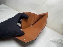  1円●美品●CELINE セリーヌ スモール トリフォールドウォレット トリオンフキャンバス 三つ折り財布 3つ折りサイフ レザー レディース_画像8