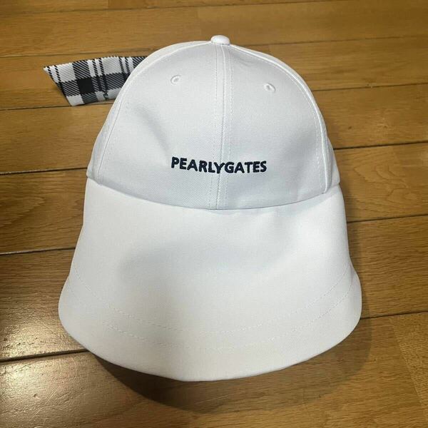 PEARLY GATES パーリーゲイツ リボンゴルフつば広キャップ 新品　レディース キャップ　つば広　リボン付き 帽子 CAP LADIES 053-3187307