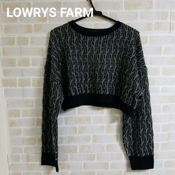 LOWRYSFARM ショート丈ニットトップス