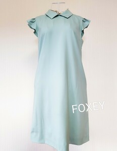 ☆【即決送料無料】FOXEYフォクシー襟付ワンピースミント希少42☆