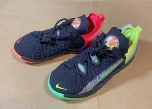 ■ NIKE ／ナイキ ／ LEBRON 18 Black CRIMSON VOLT (GS)　レブロン 18 GS / Size 24cm ■