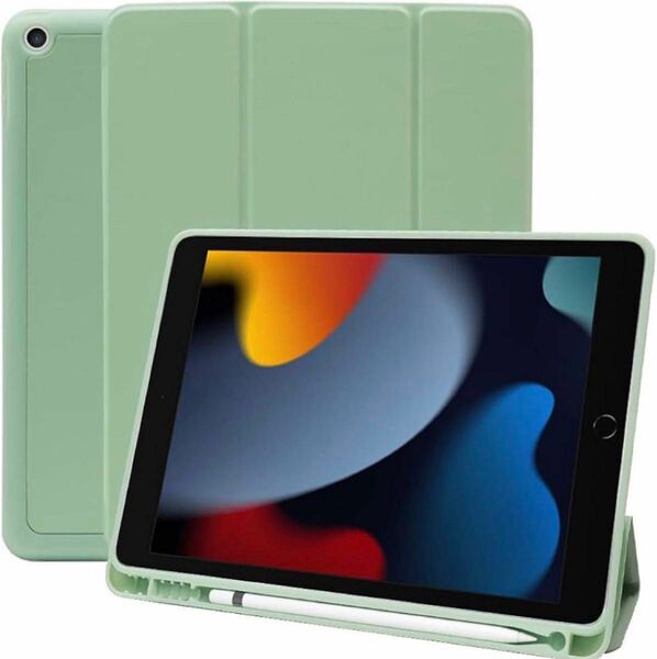 iPad 10.2 ケース 第9世代/ 8世代 /第7世代 ミントグリーン