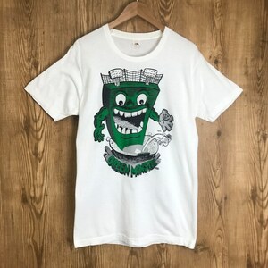 80s USA製 VINTAGE FRUITS OF THE LOOM GREEN MONSTER プリントTシャツ メンズL 80年代 キャラT ヴィンテージ 古着 e24041307