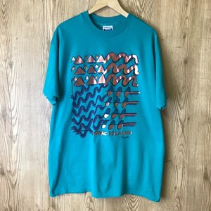 USA製 80s VINTAGE HANES グラフィック デザイン プリントTシャツ アートT-sh シングルステッチ メンズXL 80年代 古着 e24042006