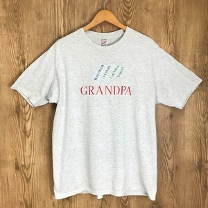 USA製 90s VINTAGE JERZEES GRANDPA 刺繍 Tシャツ メンズL 90年代 ヴィンテージ 古着 e24042213