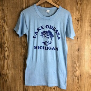 USA製 80s VINTAGE 魚 プリント Tシャツ メンズM シングルステッチ 80年代 ヴィンテージ 古着 e24042408