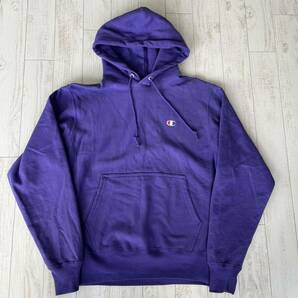 Champion チャンピオン リバースウィーブ スウェット パーカー サイズ XL パープル 紫 単色タグ ビンテージ 古着 90s 00s USA の画像1