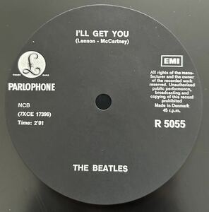 Beatles・未使用レーベルスリック・She loves you・Parlophone・デンマーク盤！盤ナシ！