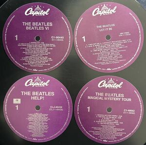 Beatles・未使用レーベルスリック・ビートルズx7+レノンx1・盤ナシ・全8枚！