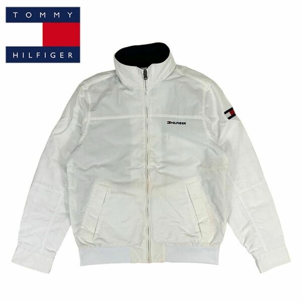 【US企画】トミーヒルフィガー TOMMY HILFIGER スイングトップ ナイロン ジャケット ホワイト　サイズM