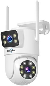 【新品送料無料】[2.4 Ghz/5Ghz両方に対応可能]HISEEU 双眼カメラ300万画素 PTZ操作 デュアルレンズ 双画面