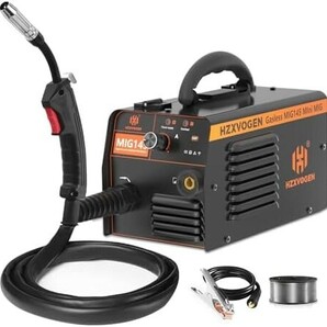 【新品送料無料】HZXVOGEN ノンガス 半自動 溶接機 100V 200V 兼用 MIG溶接機 145A はんじどう溶接機 軽量 家庭用 日本語説明書 MIG-145の画像1