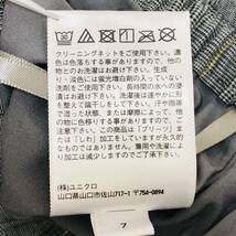 a03970 UNIQLO ユニクロ スカート ロング プリーツ ウエストゴム 薄手 裏地 M グレー チェック レディース 上品 エレガントガーリーチック_画像10