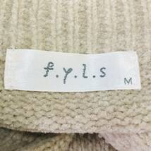 a03993 美品 f.y.l.s エフ.ワイ.エル.エス ニット ハーフジップ 綿混 秋 冬 M ブラウン系 ボーダー メンズ ベーシックカジュアルスタイル_画像9