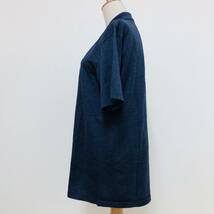 a04003 美品 UNIQLO ユニクロ ポロシャツ 半袖 薄手 冷感 ドライ L ネイビー 無地 メンズ さわやか 万能 ベーシックカジュアルスタイル_画像4