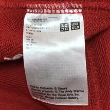 a04012 UNIQLO ユニクロ ワンピース ミッキー パーカー ポケット 綿100％ 秋 冬 M 赤 レディース 古着 USED ベーシックカジュアルスタイル_画像9