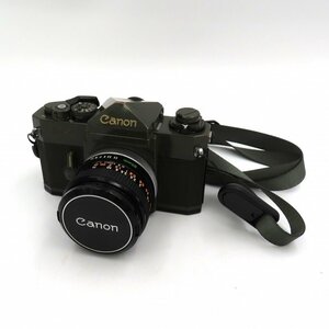 1円～ Canon キヤノン フィルムカメラ F-1 オリーブ /FD 35mm 1:3.5 s.c. レンズ シャッターのみ確認済 現状品 y191-2562551【Y商品】