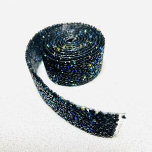 Алмазной роликовой лент лента BB1180 Diamond Mesh Ribbon Rolling Wating Born Black + Blue AB Color для специальных событий