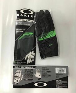 OAKLEY GOLF GLOVE 6.0（オークリーゴルフグローブ）FOS900974 01G 黒24cm 2枚組