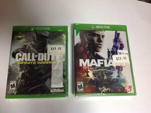  secondhand goods North America version XBOX ONE soft Call of Duty Infinite Warfare/ MAFIAⅢ 2 pieces set 