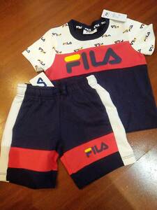 【未着用新品】FILA 半袖半ズボン上下セット 1才サイズ(80cmサイズ相当)