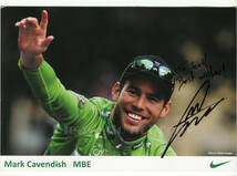 2011年 ・ツール・ド・フランス マイヨ・ヴェール スプリンター Mark Cavendish マーク・カヴェンディッシュ 直筆サイン フォト_画像2