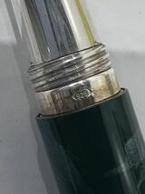 【3.9】Montegrappa モンテグラッパ 万年筆1912 K18 SV925 グリーン ラメ アンティーク筆記用具 文房具 _画像6