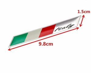 イタリア 国旗　アルミ ステッカー　エンブレムステッカー 1枚 アルファロメオ アバルト フィアット フェラーリ ！！