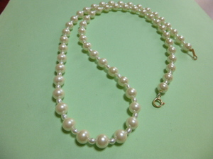 ★Ｋ１８真珠ロングネックレス　５９．５ｃｍ★