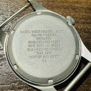 【希少】HAMILTON ハミルトン 1982年5月製 手巻き 軍用時計の画像5