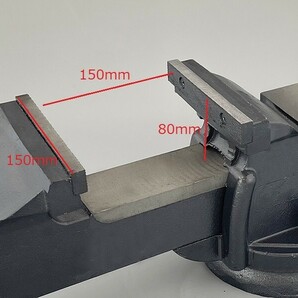 リードバイス 大型 ベンチバイス 万力 回転式 開口幅 150mm 1203 Bの画像4